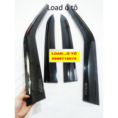 Bộ vè Che Mưa Xe Toyota Raize 2023-2021 Màu Đen Cao Cấp, Trang Bị Sẵn Keo Dán 3M