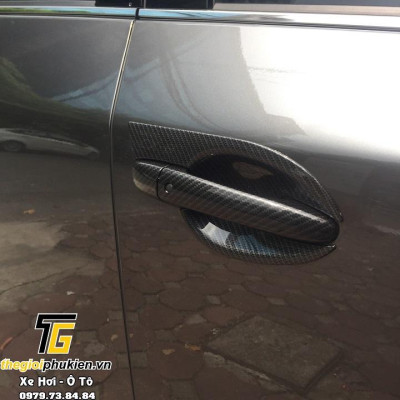 Bộ ốp tay nắm cửa, hõm cửa xe Mazda CX8, CX-8 vân Carbon