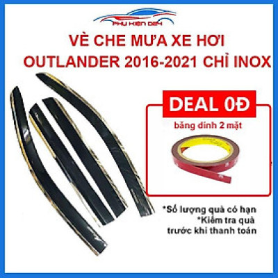 Vè mưa Outlander 2016-2021 vè chỉ inox che mưa bảo vệ xe