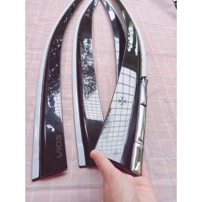 Vè che mưa vios 2019-2022 chỉ mạ Inox cao cấp, có vi deo rivew sản phẩm