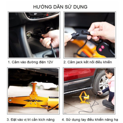 Bộ nâng kích gầm điện, kiêm máy bơm lốp và máy siết ốc ô tô đa năng 3 trong 1 ROGTZ TY-EJ06 tải trọng 2 tấn - Hàng Nhập Khẩu (Bảo hành 2 năm)