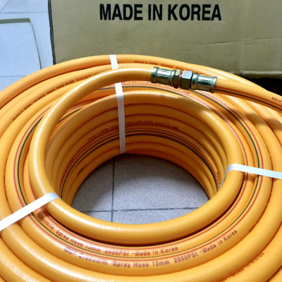 Dây hơi xịt áp lực rửa xe Cá Sấu phi 13mm dài 50 mét Vàng  