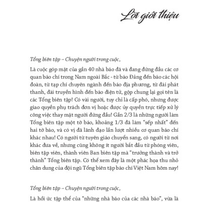 Tổng Biên Tập - Chuyện Người Trong Cuộc