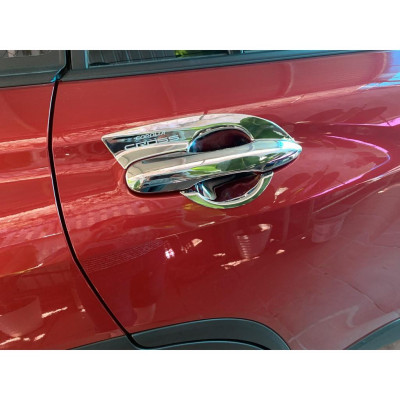 Ốp tay nắm, hõm cửa cho xe Toyota Corolla Cross 2020 mẫu crom cao cấp