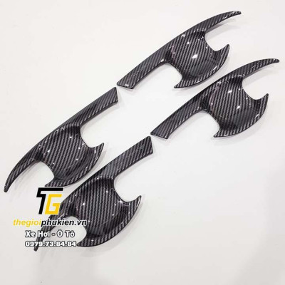 Bộ ốp tay nắm cửa, hõm cửa xe Toyota Camry 2019-2020 vân Carbon