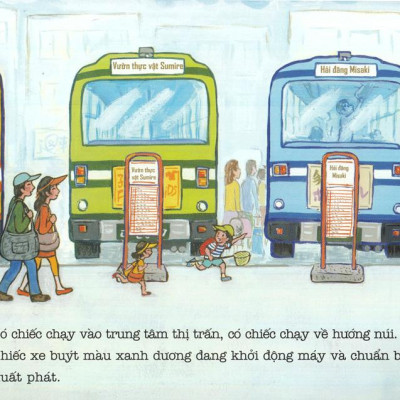 Ehon - Thực Phẩm Tâm Hồn Cho Bé - Xe Bus Píng Poong Đi Biển (Tái Bản 2020)
