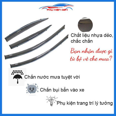 Vè mưa Vios 2018-2019-2020 vè chỉ mạ che mưa bảo vệ xe