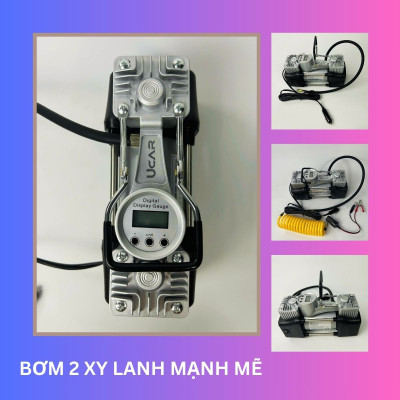 Máy Bơm Lốp Ô Tô 2 Xi Lanh UCAR Air Compressor - Đồng Hồ Kỹ Thuật Số, Tự Động Ngắt Khi Đạt Áp Suất, Công Suất Mạnh Xiaomi