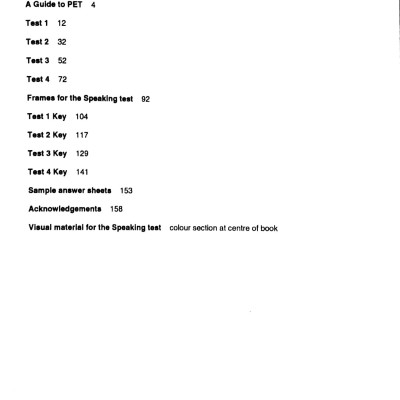 Cambridge Preliminary English Test 6 Student
