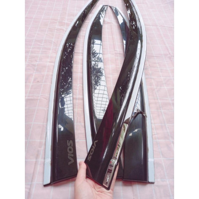 Vè che mưa vios 2019-2022 chỉ mạ Inox cao cấp, có vi deo rivew sản phẩm