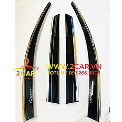 Vè che mưa chỉ Inox cho xe Hyundai Tucson đời 2022- 2023 Hàng cao cấp nhất thị trường