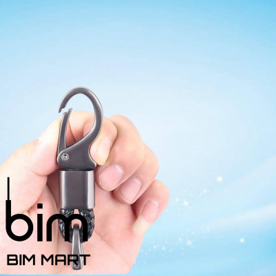 Ốp Vân Carbon Lót Silicon Bọc, Bảo Vệ Chìa Khóa Xe Toyota Camry 2019 - 2021 ( Tặng kèm móc đeo INOX )