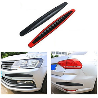 Bộ 2 Nẹp cao su vân cacbon chống va đập trầy xước 2 bên Ba đờ sốc ô tô