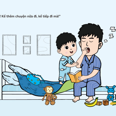 Sách - Truyện Kể Cho Bé Trước Giờ Đi Ngủ - Phiên Bản Bố Thay Mẹ Kể Chuyện - Kỳ Vỹ