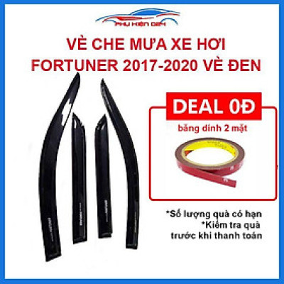 Vè mưa Fortuner 2017-2018-2019-2020 vè đen che mưa bảo vệ trang trí xe
