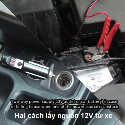 Bộ nâng kích gầm điện ô tô nhãn hiệu ROGTZ TY-EJ02 tải trọng 2 tấn, điện áp 12V,  Chiều cao nâng tối đa: 35cm - HÀNG NHẬP KHẨU