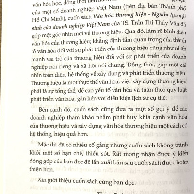 Văn Hoá Thương Hiệu Nguồn Lực Nội Sinh Của Doanh Nghiệp Việt Nam