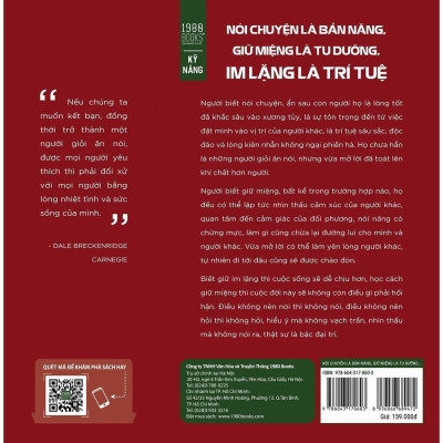 Sách - Nói Chuyện Là Bản Năng, Giữ Miệng Là Tu Dưỡng, Im Lặng Là Trí Tuệ