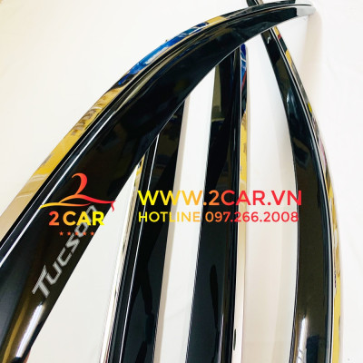 Vè che mưa chỉ Inox cho xe Hyundai Tucson đời 2022- 2023 Hàng cao cấp nhất thị trường