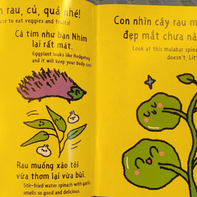 Sách Ehon Miu Bé Nhỏ Phần 2 Song Ngữ - Đừng Biếng Ăn Nhé