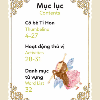 Truyện Cổ Tích Nổi Tiếng Song Ngữ Việt - Anh: Cô Bé Tí Hon - Thumbelina