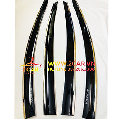 Vè che mưa xe NISSAN ALMERA 2021- 2022 - 2023 Chỉ Inox cao cấp nhất