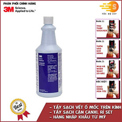 Kem tẩy ố kính đa năng, tẩy cặn canxi, tẩy rỉ sét 3M 3M-TOK 946ml - Hàng nhập Mỹ, tẩy mốc kính, tẩy dầu mỡ, cặn xà phòng