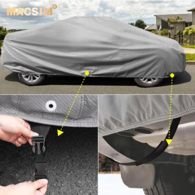 Bạt phủ ô tô chất liệu vải không dệt 3 lớp cao cấp thương hiệu MACSIM cho xe ô tô Mitsubishi Xpander màu ghi