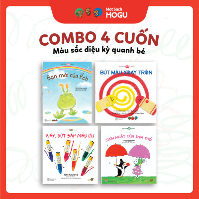 Truyện Ehon bé 1-2-3 tuổi - Bộ 4 cuốn Màu sắc diệu kỳ quanh bé