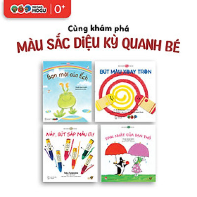 Truyện Ehon bé 1-2-3 tuổi - Bộ 4 cuốn Màu sắc diệu kỳ quanh bé