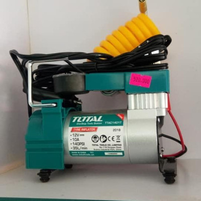 DỤNG CỤ KIỂM TRA HƠI LỐP XE Ô TÔ DÙNG PIN 12V 140PSI TOTAL TTAC1401T (TTAC1401) - HÀNG CHÍNH HÃNG