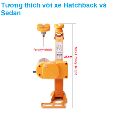 Bộ nâng kích gầm điện ô tô nhãn hiệu ROGTZ TY-EJ02 tải trọng 2 tấn, điện áp 12V,  Chiều cao nâng tối đa: 35cm - HÀNG NHẬP KHẨU