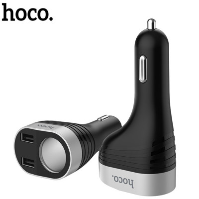 Bộ chia tẩu sạc dùng cho ô tô, xe hơi nhãn hiệu Hoco Z29,  Đầu vào: DC12 - 24V, Đầu ra: USB1/2DC5V/2.4A,ổng đầu ra 2 cổng USB: DV5V/3.1A Max ,  Đầu ra 2 lỗ tẩu sạc: 96W Max , Hàng nhập khẩu