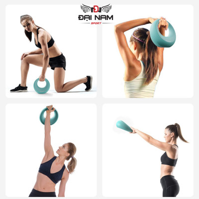 Tạ Bình Vôi,Tạ Ấm Hình Mặt Trăng 20LB (9,0kg) Lõi Thép Nguyên Khối Bọc Cao Su Dẻo Đại Nam Sport