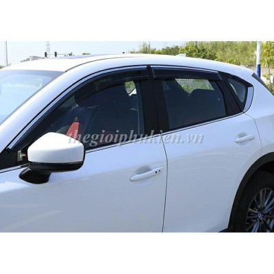 Bộ vè che mưa Mazda CX-5, CX5 2014-2017 chỉ mạ Crom cao cấp