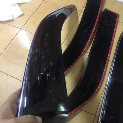 Bộ vè che mưa dành cho Toyota Fortuner 2005-2016 viền chỉ mạ cao cấp