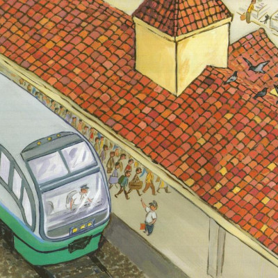 Ehon - Thực Phẩm Tâm Hồn Cho Bé - Xe Bus Píng Poong Đi Biển (Tái Bản 2020)