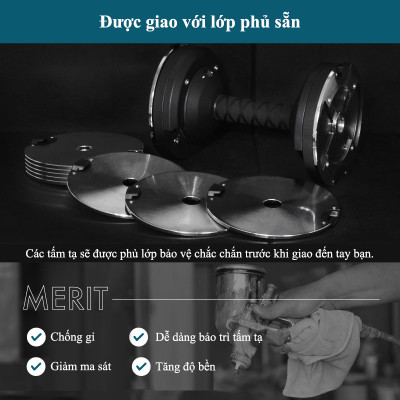 Tạ Tay Điều Chỉnh LYSIN 01 quả tạ 40kg (bộ 02 quả tạ 80kg) –Tăng Giảm 1kg, Mạ Crom Chống Gỉ, Tay Cầm Cao Su Bảo Vệ Tay, Bền Bỉ Chuẩn Nhật