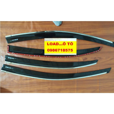 Vè mưa Che Mưa Xe Toyota Vios 2022-2019 chỉ Inox Loại cao cấp Vios 2019 - 2022, Vè che mưa Chỉ Inox Vios 2019 - 2022