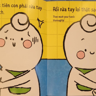 Sách Ehon Miu Bé Nhỏ Phần 2 Song Ngữ - Đừng Mất Vệ Sinh Nhé
