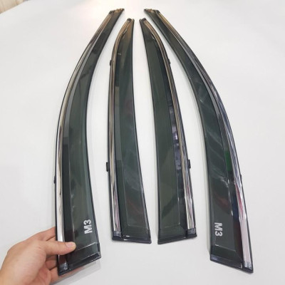 Bộ vè che mưa Mazda 3 2014-2019 chỉ mạ Crom cao cấp