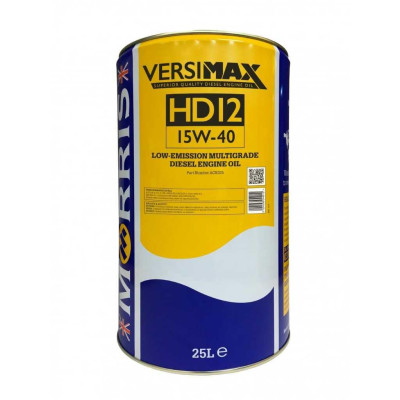 Dầu Nhớt Cao Cấp Cho Động Cơ Xăng và Diesel - Morris Lubricants Versimax HD12 15W-40 / Xô 25L