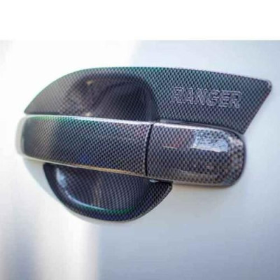 Bộ Ốp Tay Nắm Và Hõm Cửa Vân Carbon Cho Xe Ô Tô - Ford Ranger 2015 - 2021