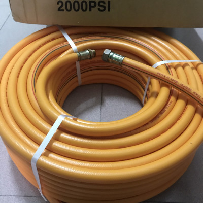 Dây hơi xịt áp lực rửa xe Cá Sấu phi 13mm dài 50 mét Vàng  