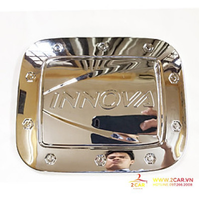 Ốp nắp bình xăng xe Toyota Innova 2008- 2015 mạ crom cao cấp, sáng bóng