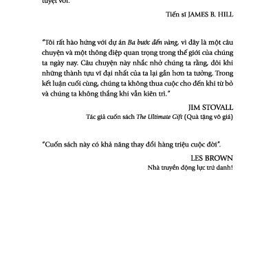 Sách: Ba Bước Đến Vàng - Biến Trở Ngại Thành Cơ Hội