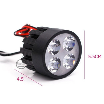 Đèn Led trợ sáng xe máy gắn chân gương 206401m