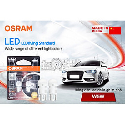 Combo 2 Bóng Đèn Led Chân Ghim Nhỏ OSRAM Standard T10 W5W 2825DW4.0 12V Màu Trắng Cool