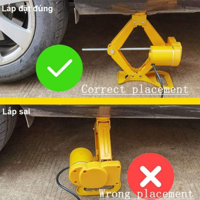 Bộ nâng kích gầm điện ô tô nhãn hiệu ROGTZ TY-EJ02 tải trọng 2 tấn, điện áp 12V,  Chiều cao nâng tối đa: 35cm - HÀNG NHẬP KHẨU