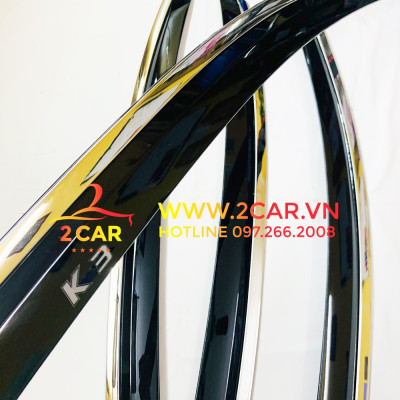VÈ CHE MƯA XE KIA K3 2021-2022-2023 nhựa đen viền chỉ INOX cao cấp
